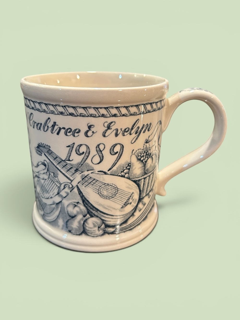Crabtree & Evelyn 1989 Blue/White Annual Collectible Mug - Pre-Owned No Box